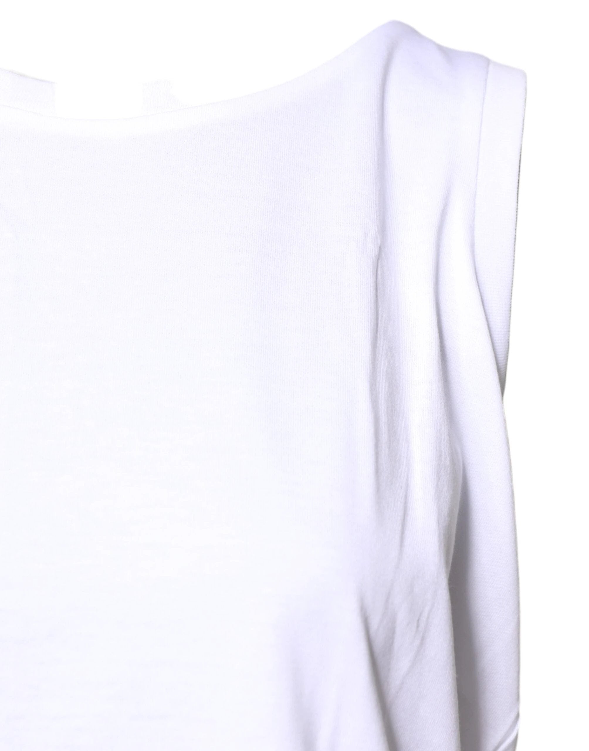 Dolce & Gabbana White Cotton Sleeveless Crew Neck T-shirt by Dolce & Gabbana