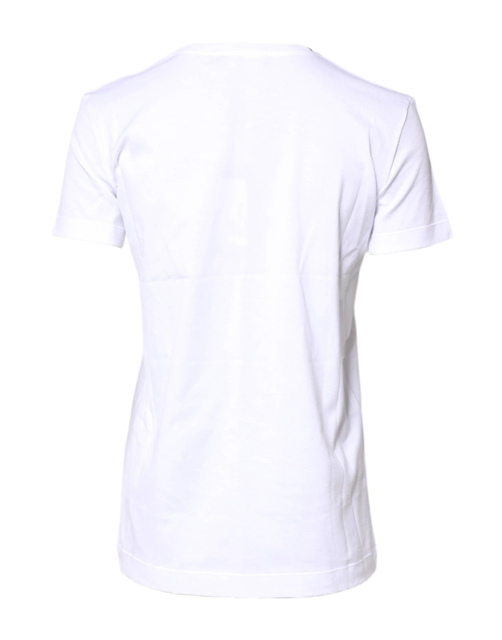 Dolce & Gabbana White Cotton Crew Neck Short Sleeves T-shirt by Dolce & Gabbana