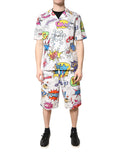 Dolce & Gabbana White Cartoon Print Cotton Men Pajama Set Sleepwear by Dolce & Gabbana