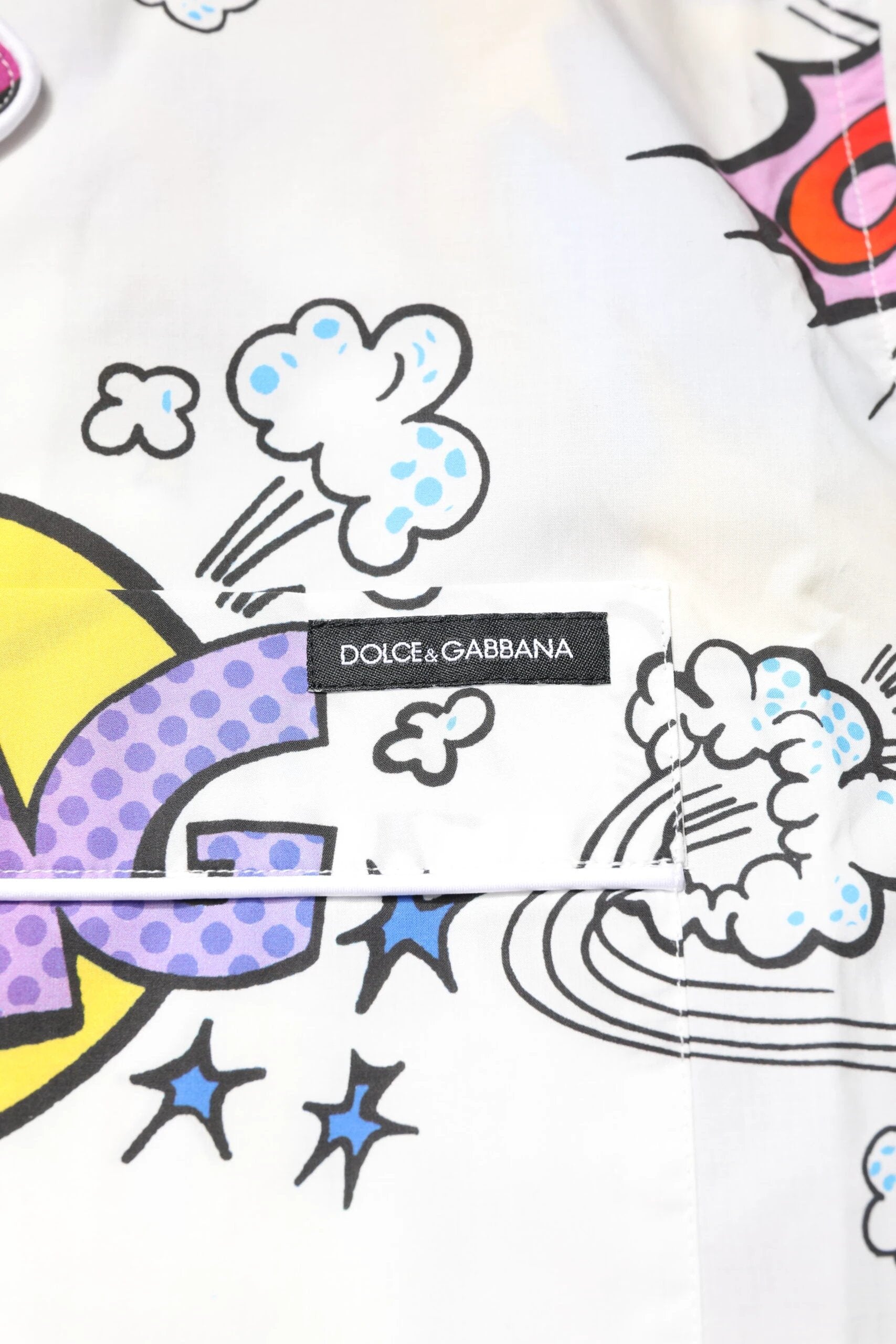 Dolce & Gabbana White Cartoon Print Cotton Men Pajama Set Sleepwear by Dolce & Gabbana