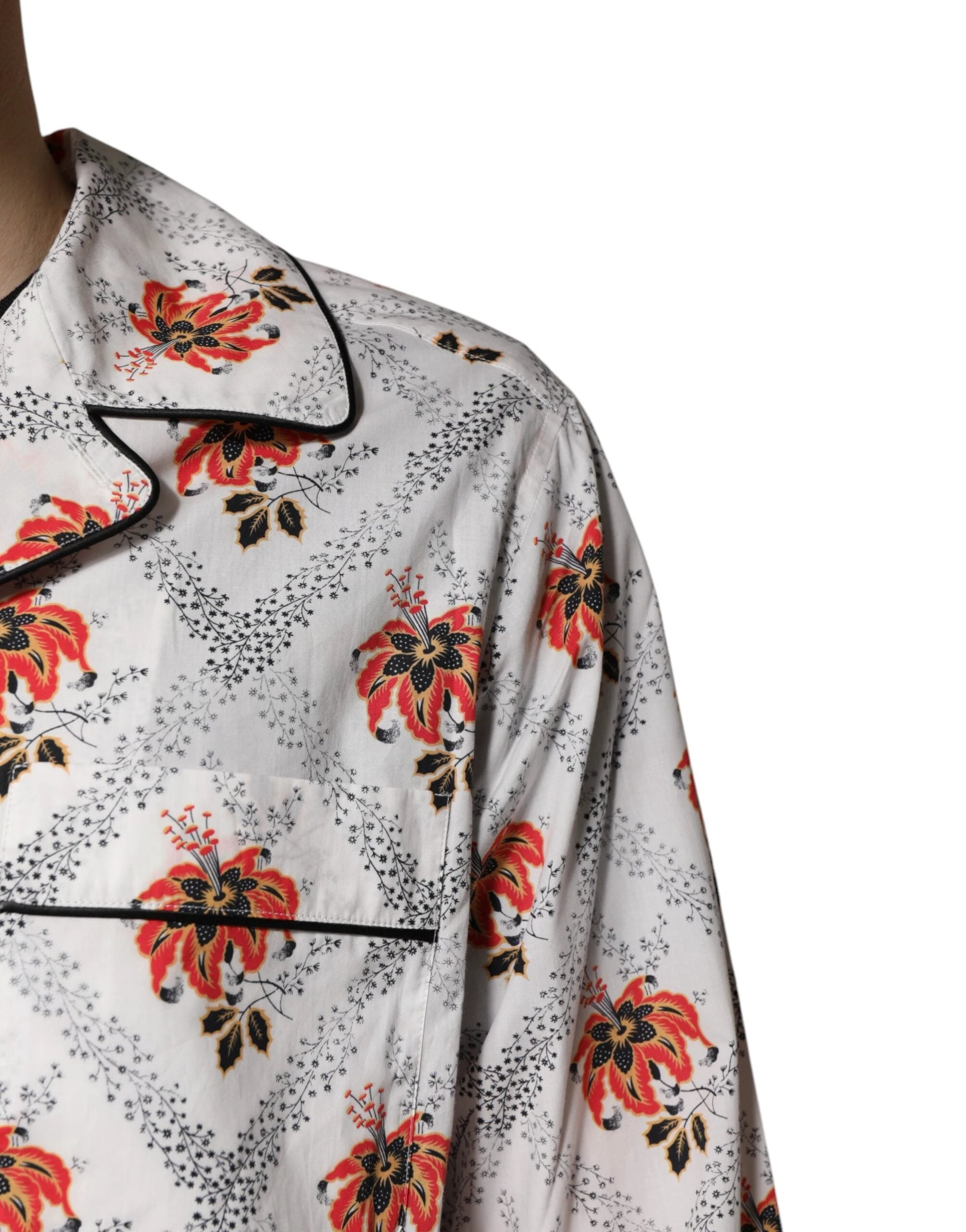 Dolce & Gabbana Multicolor Floral Print Cotton Pajama Set Sleepwear by Dolce & Gabbana