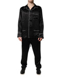 Dolce & Gabbana Black Silk Shirt Pants Pajama Set Sleepwear by Dolce & Gabbana