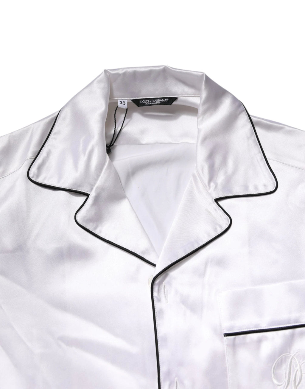Dolce & Gabbana White Satin Silk Men Pajama Set Sleepwear by Dolce & Gabbana