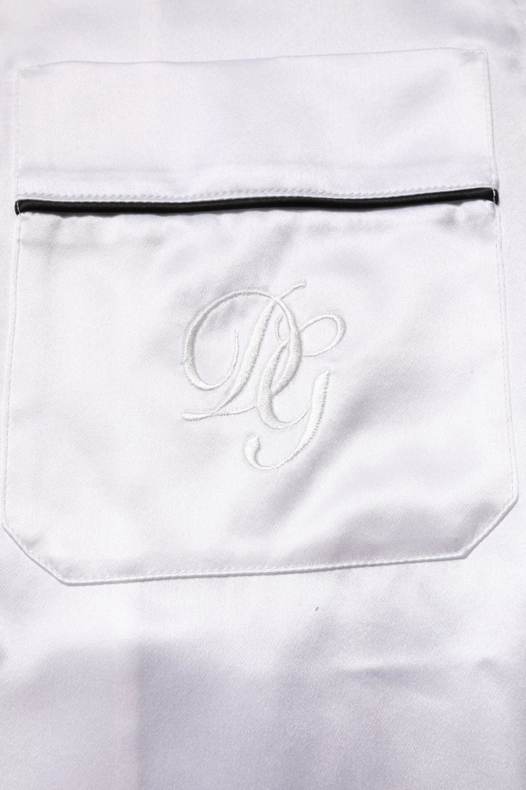 Dolce & Gabbana White Satin Silk Men Pajama Set Sleepwear by Dolce & Gabbana
