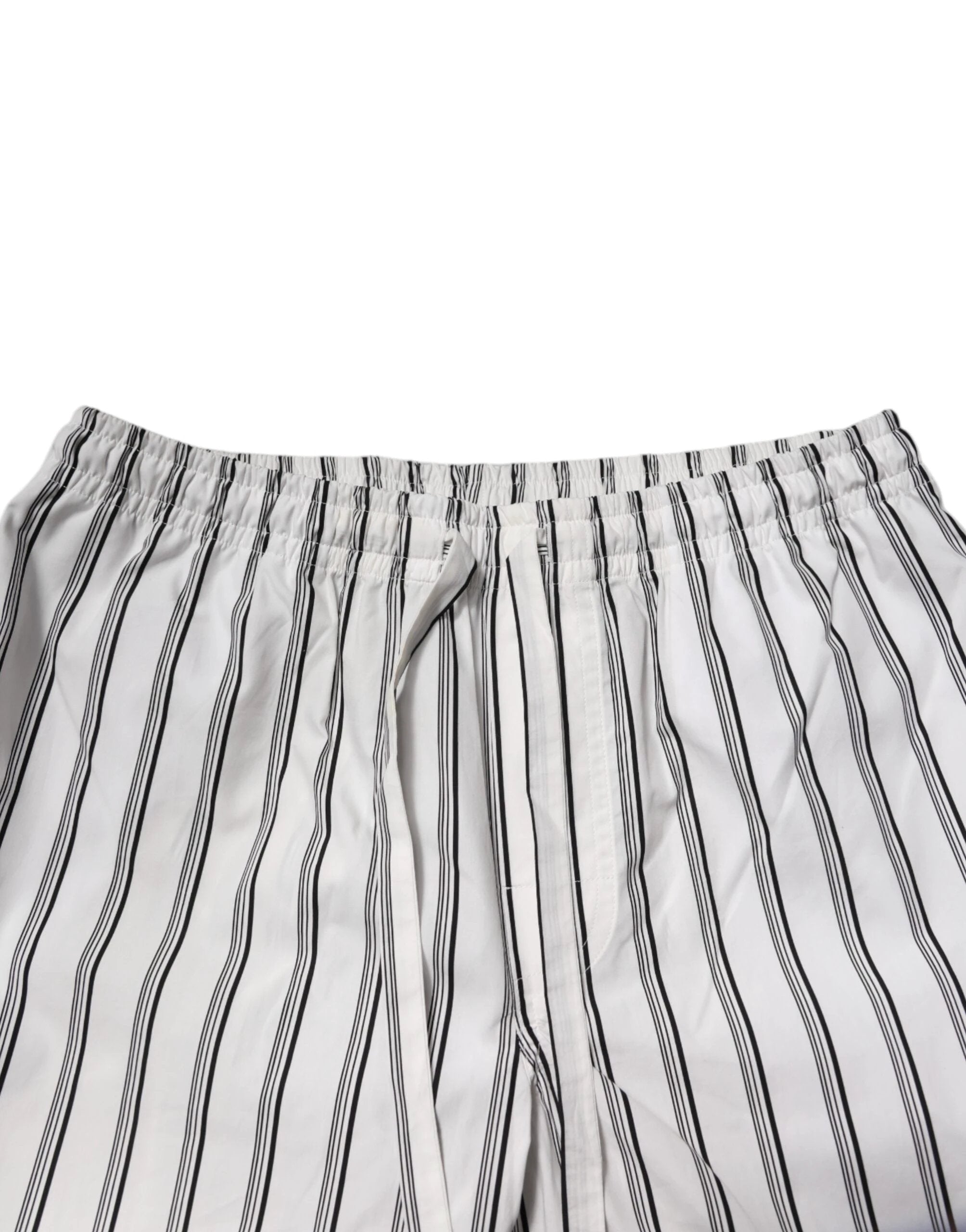 Dolce & Gabbana White Black Stripes Cotton Men Pajama Set Sleepwear by Dolce & Gabbana