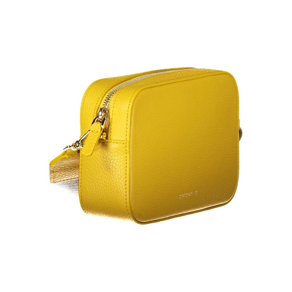 Sac à main femme en cuir jaune Coccinelle