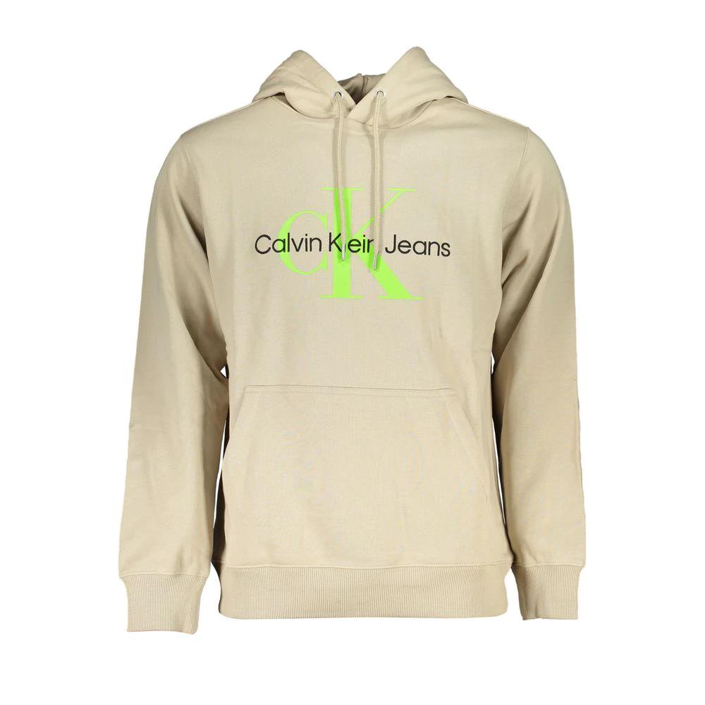 Sweat-shirt Calvin Klein beige en coton pour homme