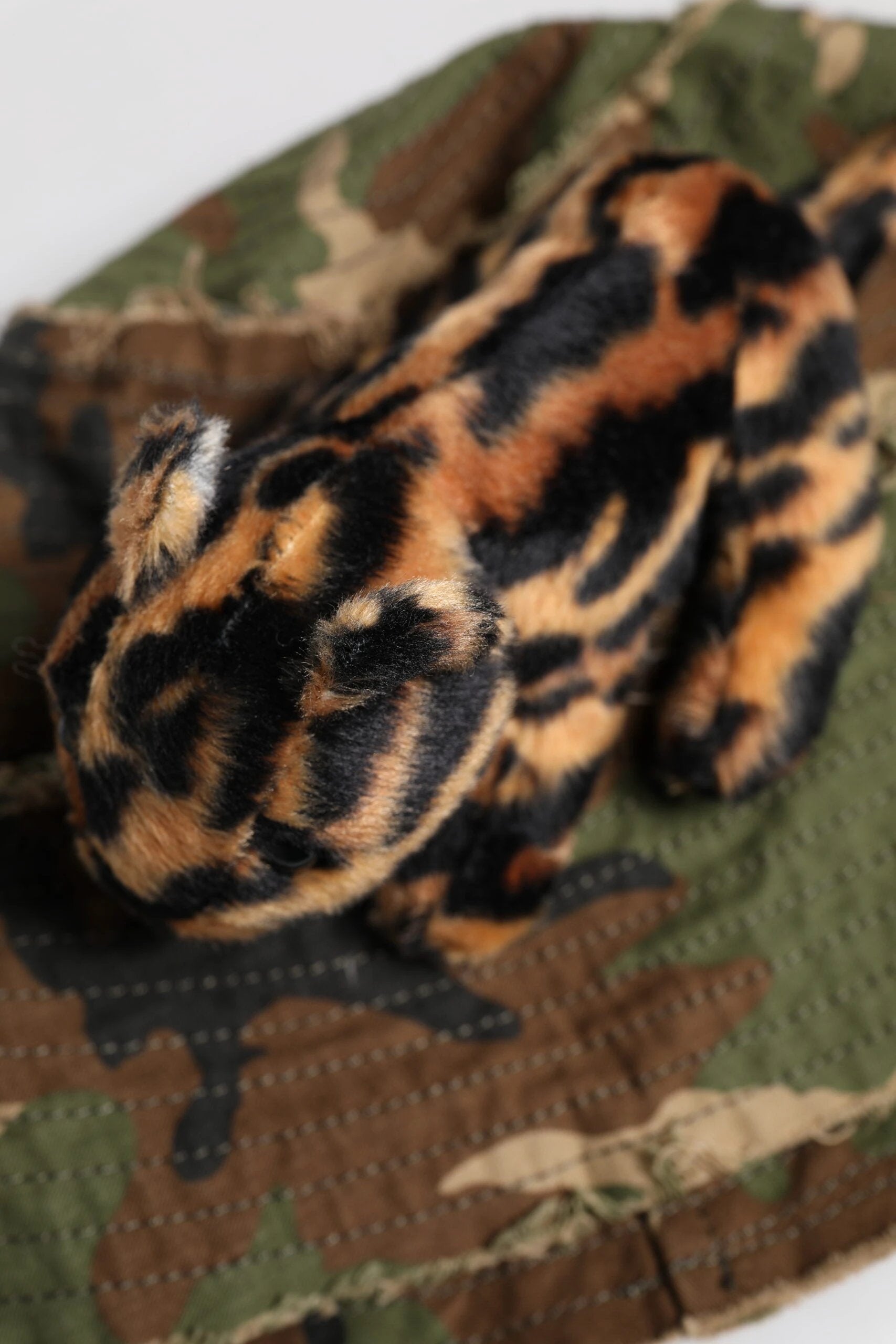 Dolce & Gabbana Multicolor Leopard Embellish Wide Brim Bucket Hat by Dolce & Gabbana