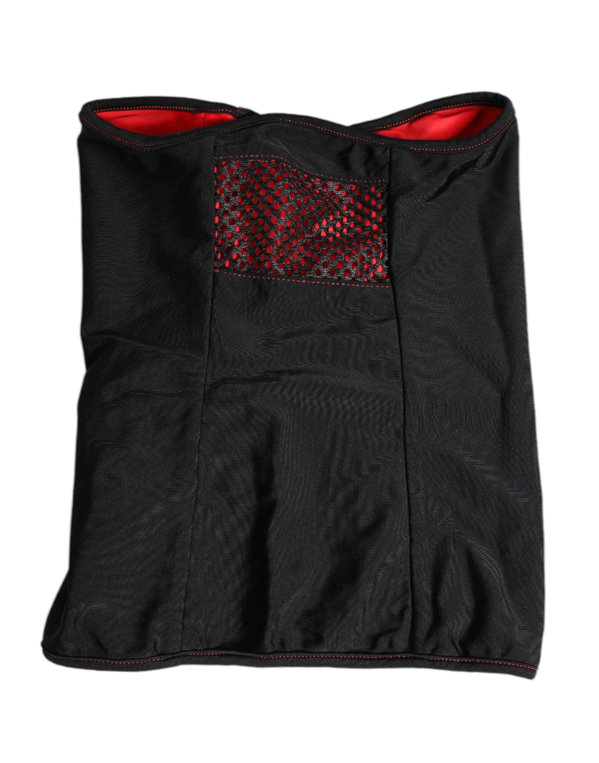 Dolce & Gabbana Black Nylon Knitted Neck Warmer Balaclava Scarf by Dolce & Gabbana