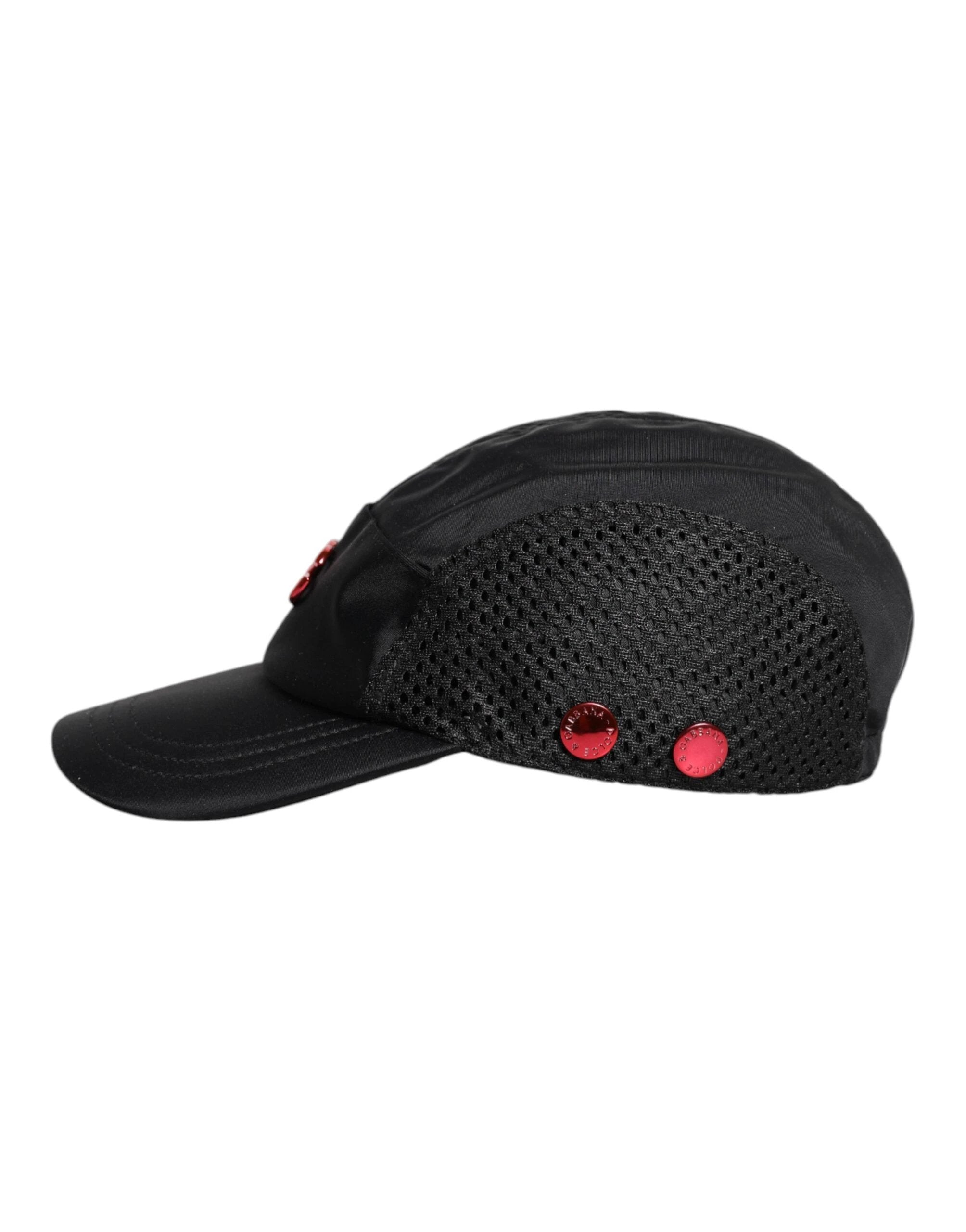 Dolce & Gabbana Black Nylon Logo 6 Panels Baseball Cap by Dolce & Gabbana
