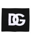 Dolce & Gabbana Black White Logo Print Knitted Neck Warmer Scarf by Dolce & Gabbana