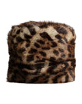 Dolce & Gabbana Brown Leopard Faux Fur Women Bucket Hat by Dolce & Gabbana