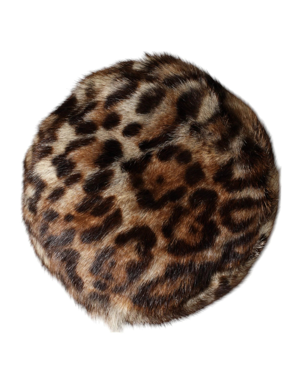 Dolce & Gabbana Brown Leopard Faux Fur Women Bucket Hat by Dolce & Gabbana