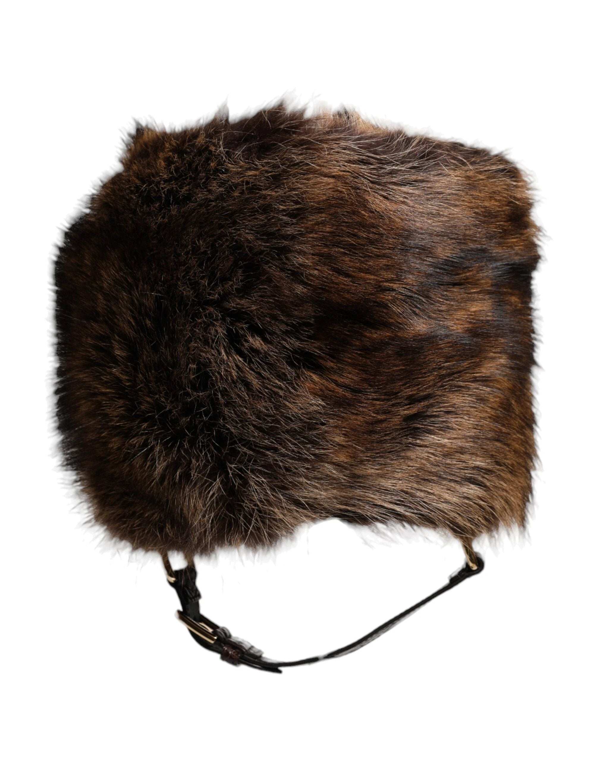 Dolce & Gabbana Brown Fur Women Bucket Hat by Dolce & Gabbana