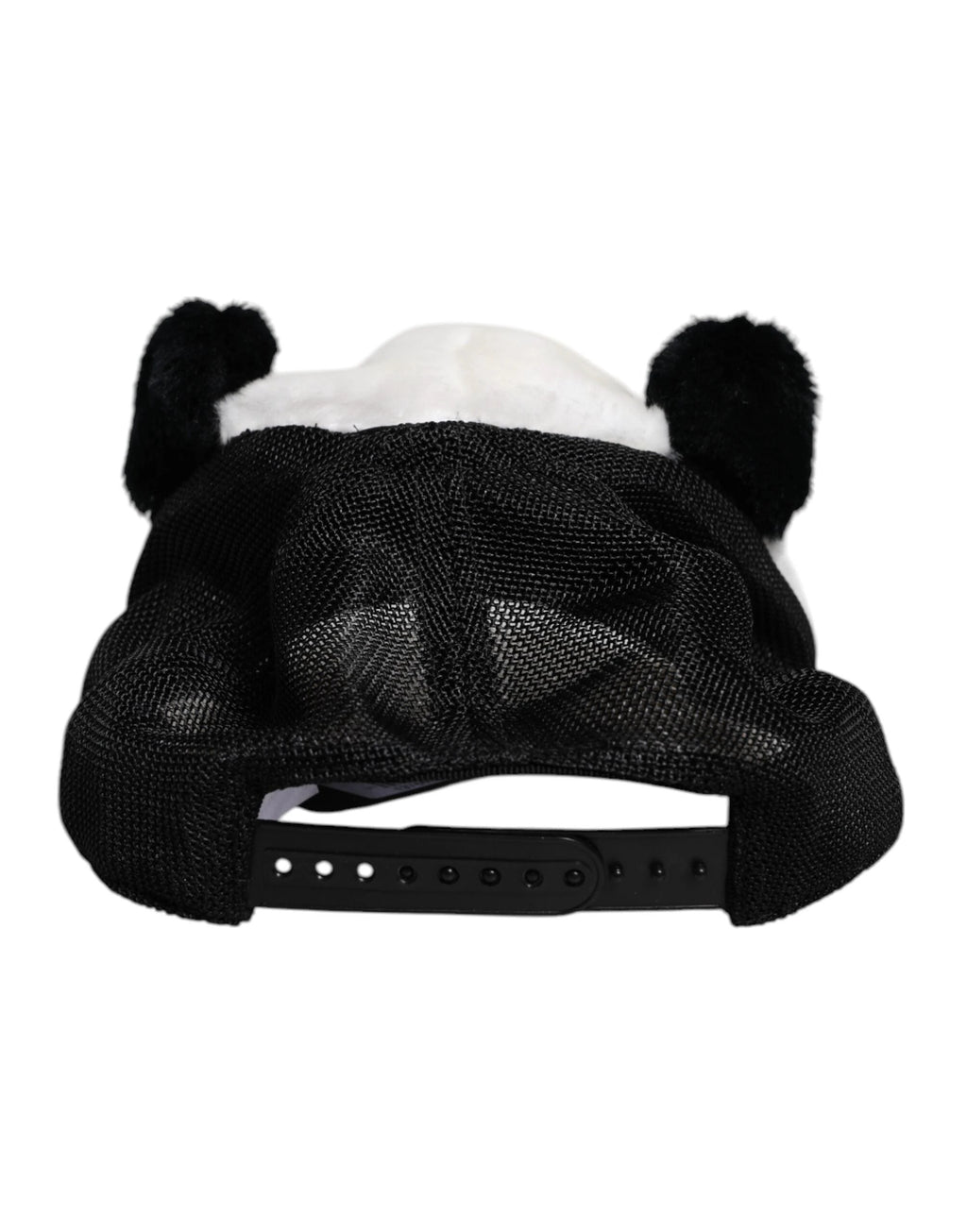 Dolce & Gabbana Black White Panda Fur Women Baseball Cap by Dolce & Gabbana