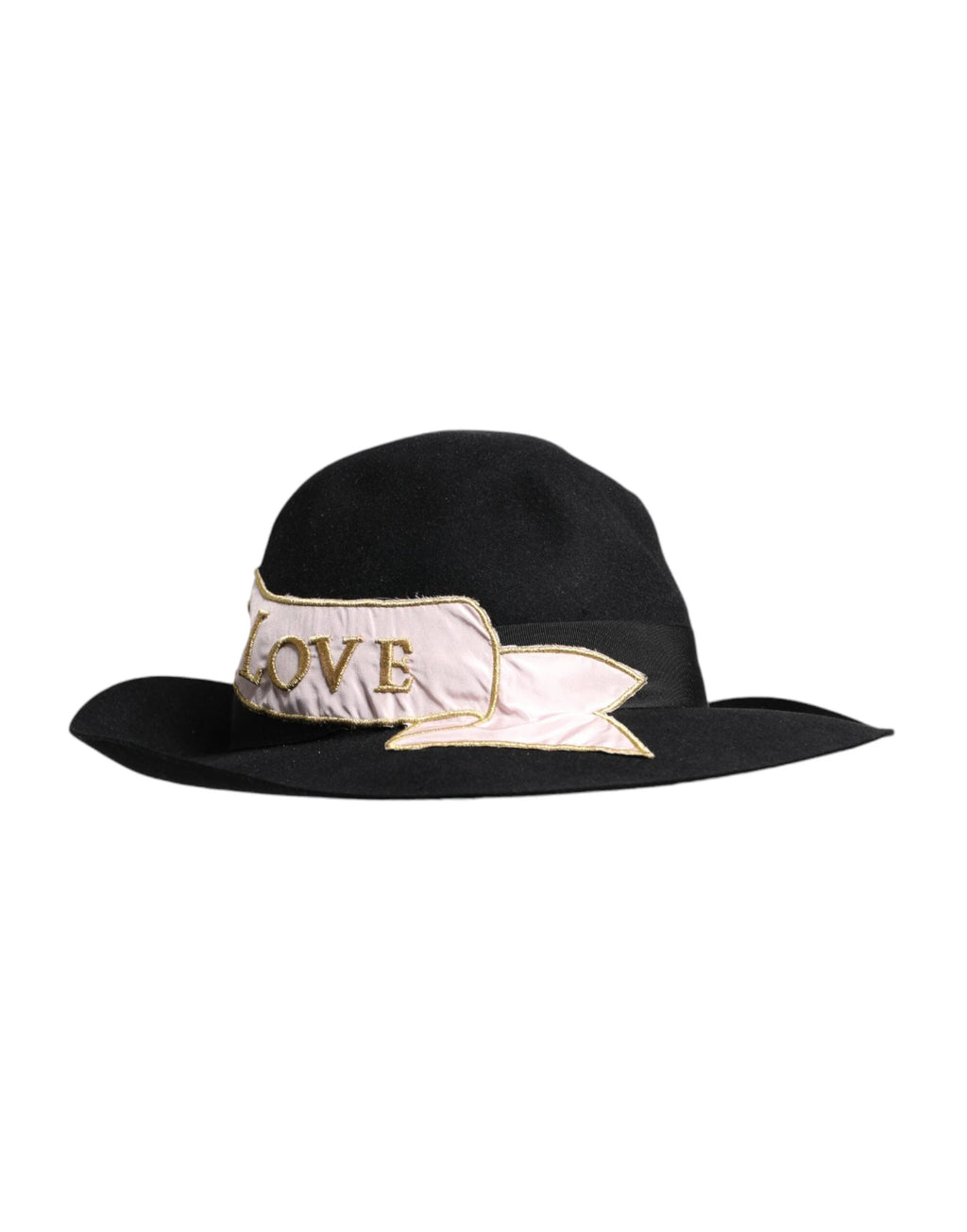 Dolce & Gabbana Black Logo Embroidered Women Wide Brim Hat by Dolce & Gabbana