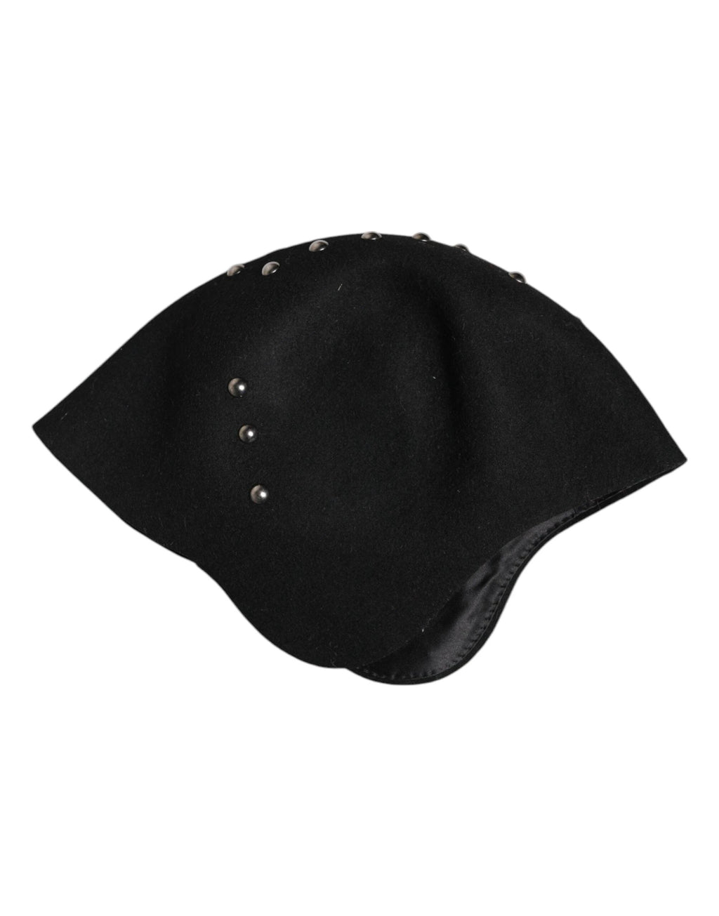 Dolce & Gabbana Black Wool Multicolor Embellished Cloche Hat by Dolce & Gabbana