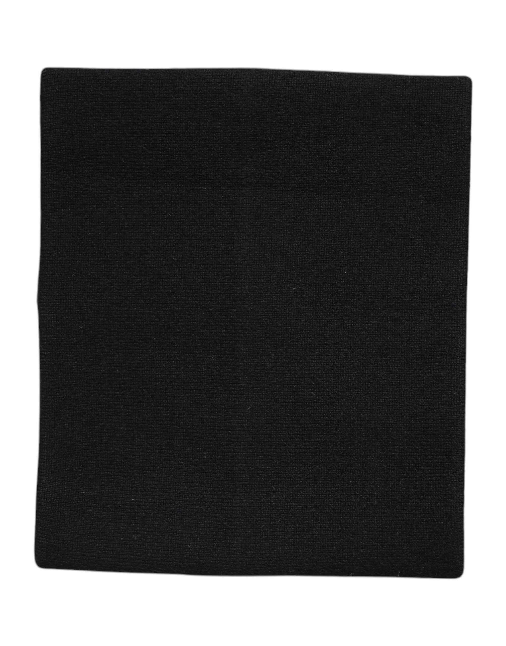 Dolce & Gabbana Black Cashmere Knitted Neck Warmer Foulard Scarf by Dolce & Gabbana