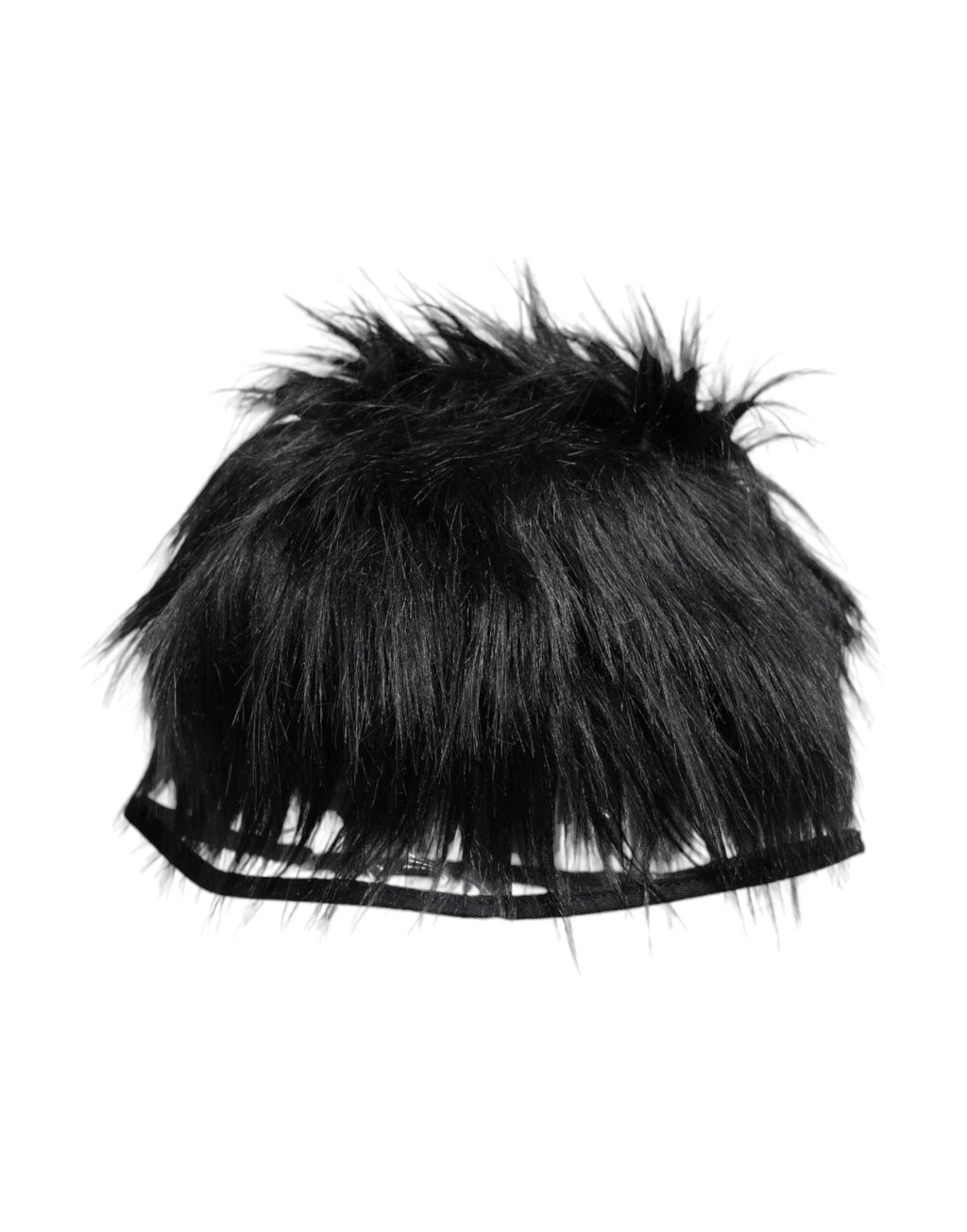 Dolce & Gabbana Black Faux Fur Bucket Hat by Dolce & Gabbana
