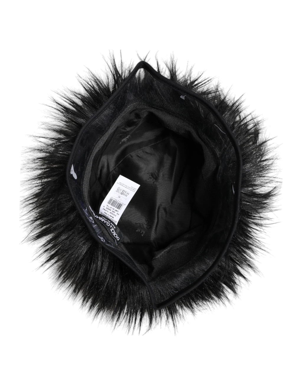 Dolce & Gabbana Black Faux Fur Bucket Hat by Dolce & Gabbana