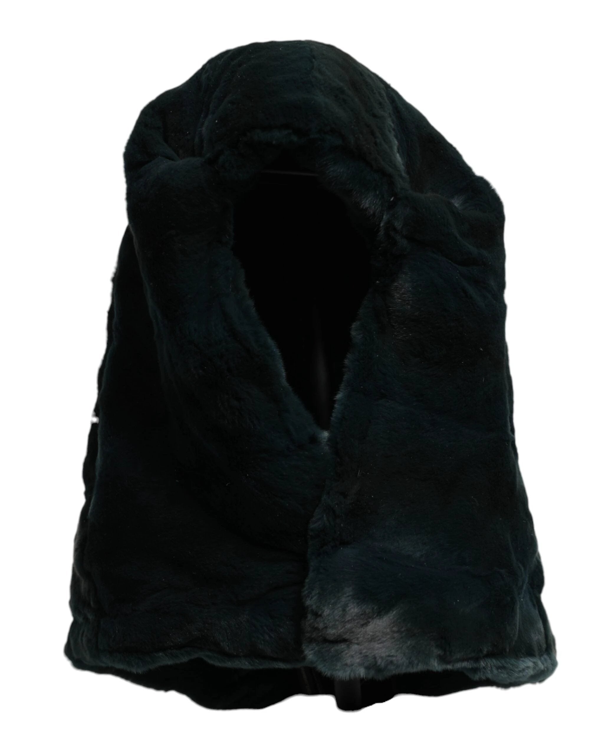Dolce & Gabbana Black Weasel Fur Womens Beanie Hat by Dolce & Gabbana
