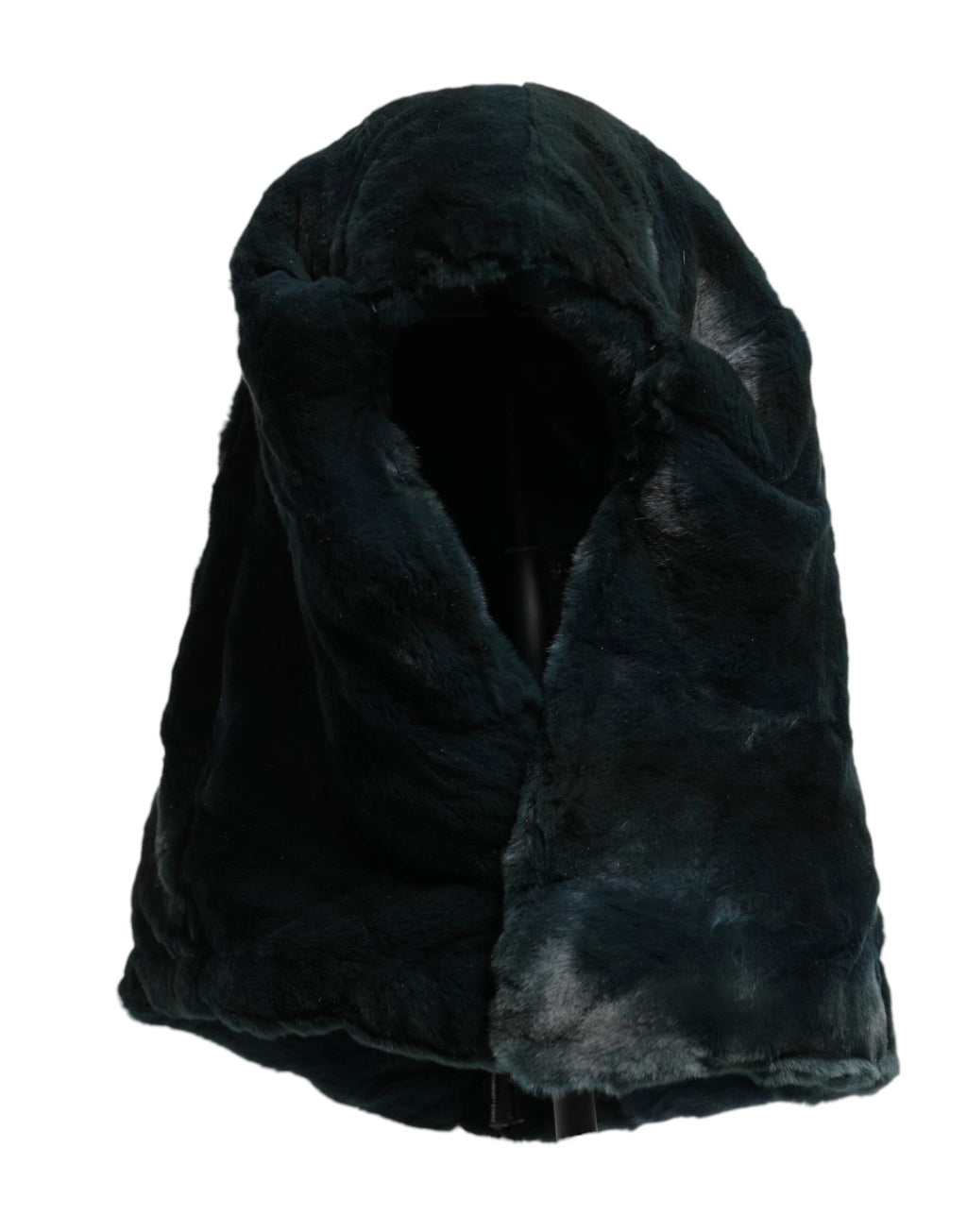 Dolce & Gabbana Black Weasel Fur Womens Beanie Hat by Dolce & Gabbana