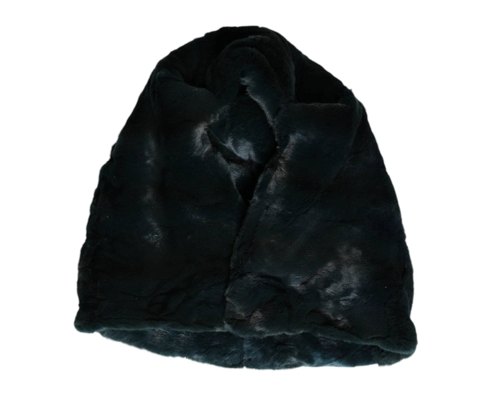 Dolce & Gabbana Black Weasel Fur Womens Beanie Hat by Dolce & Gabbana