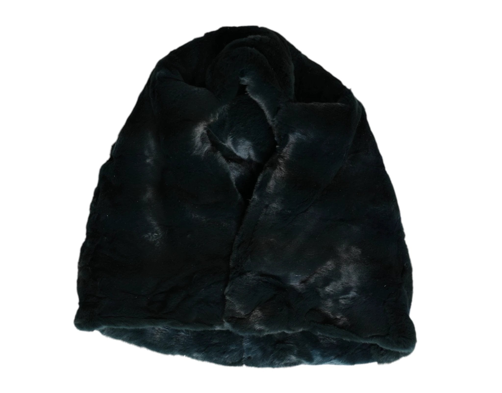 Dolce & Gabbana Black Weasel Fur Womens Beanie Hat by Dolce & Gabbana