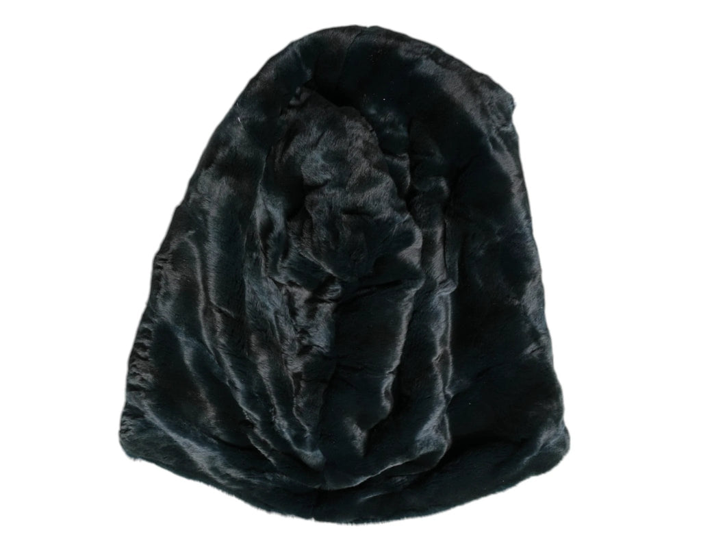 Dolce & Gabbana Black Weasel Fur Womens Beanie Hat by Dolce & Gabbana