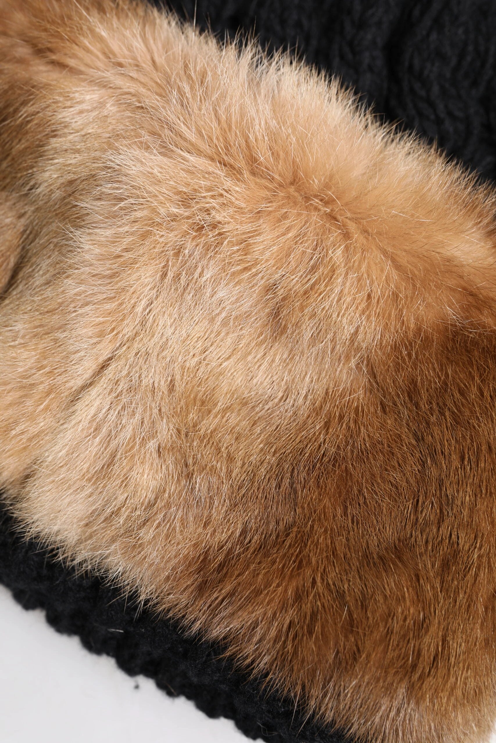 Dolce & Gabbana Black Brown Dyed Rabbit Real Fur Winter Beanie Hat by Dolce & Gabbana