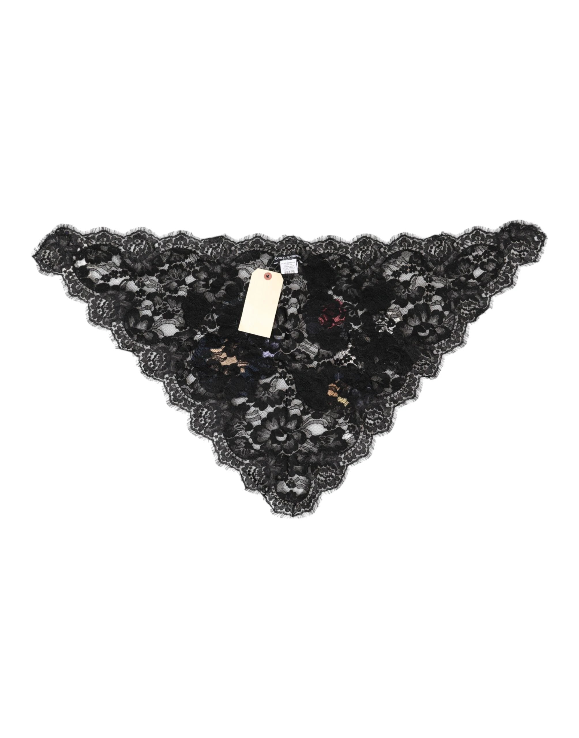 Dolce & Gabbana Black Lace Floral Applique Cotton Veil Hat by Dolce & Gabbana