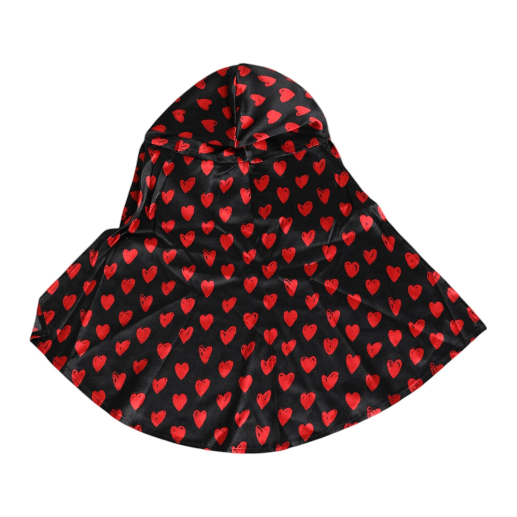 Dolce & Gabbana Black Red Hearts Polyester Hat by Dolce & Gabbana