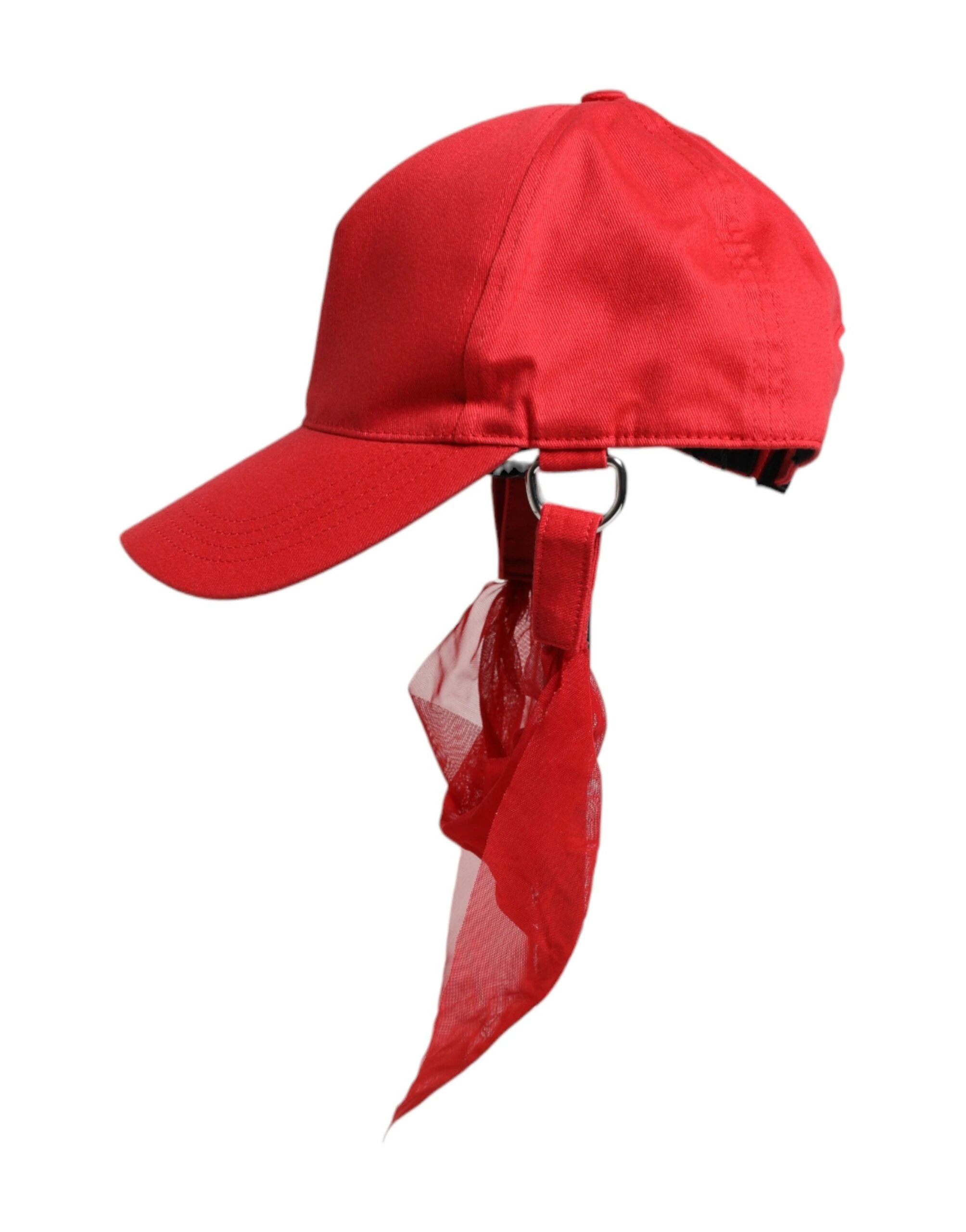 Dolce & Gabbana Red Cotton 6 Panels Women Baseball Cap by Dolce & Gabbana