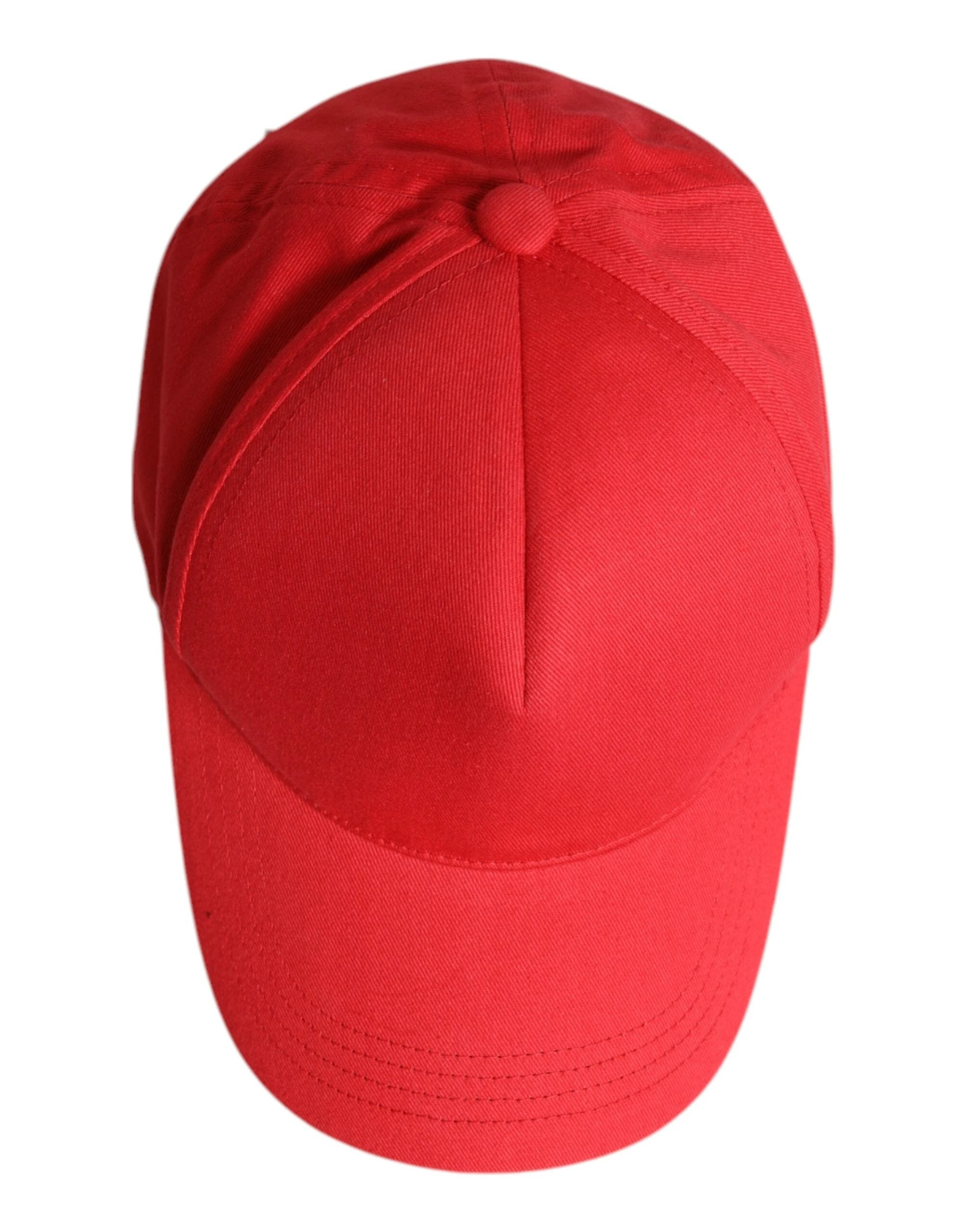 Dolce & Gabbana Red Cotton 6 Panels Women Baseball Cap by Dolce & Gabbana