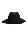 Dolce & Gabbana Black Wide Brim Trilby Fedora Hat by Dolce & Gabbana