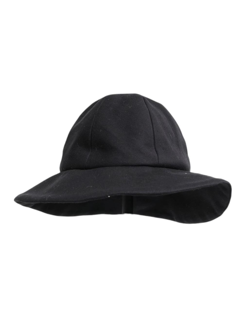 Dolce & Gabbana Black Cotton Wide Brim Bucket Hat by Dolce & Gabbana