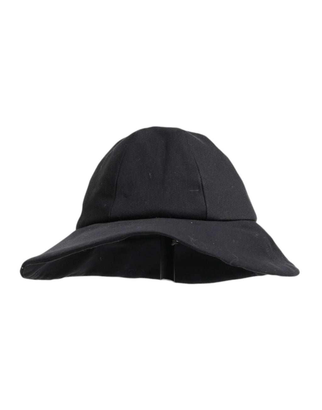 Dolce & Gabbana Black Cotton Wide Brim Bucket Hat by Dolce & Gabbana