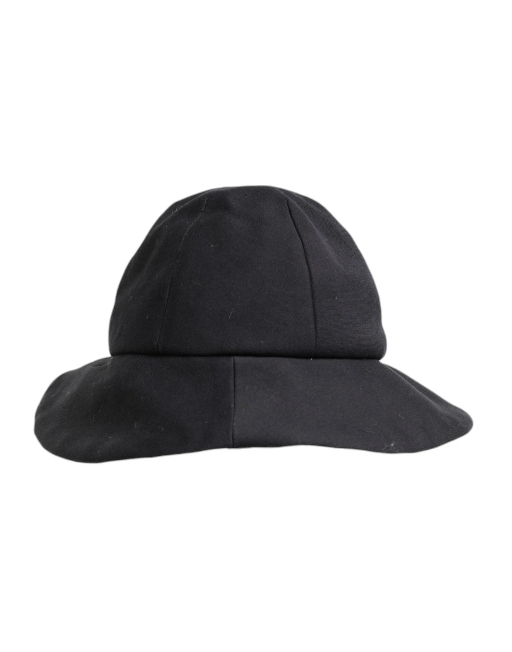 Dolce & Gabbana Black Cotton Wide Brim Bucket Hat by Dolce & Gabbana