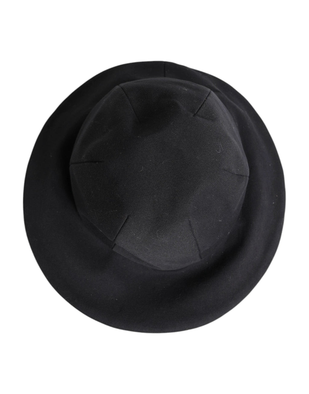 Dolce & Gabbana Black Cotton Wide Brim Bucket Hat by Dolce & Gabbana