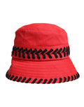 Dolce & Gabbana Red Lace Polyester Wide Brim Bucket Hat by Dolce & Gabbana