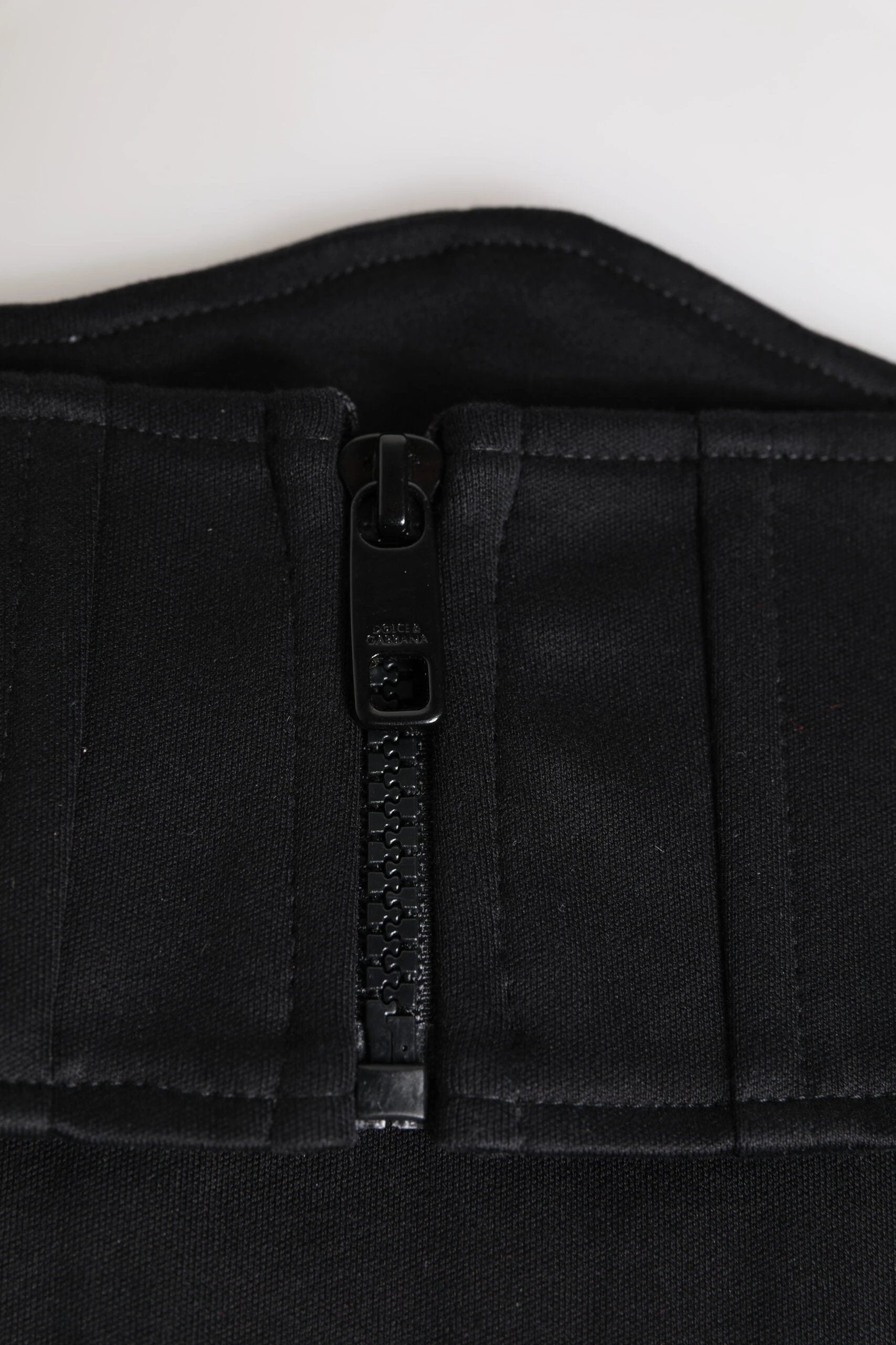 Dolce & Gabbana Black Cotton Waist Tuxedo Belt Cummerbund by Dolce & Gabbana