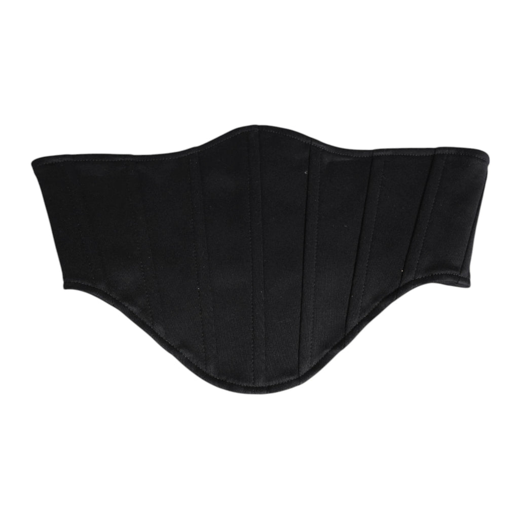 Dolce & Gabbana Black Cotton Waist Tuxedo Belt Cummerbund by Dolce & Gabbana