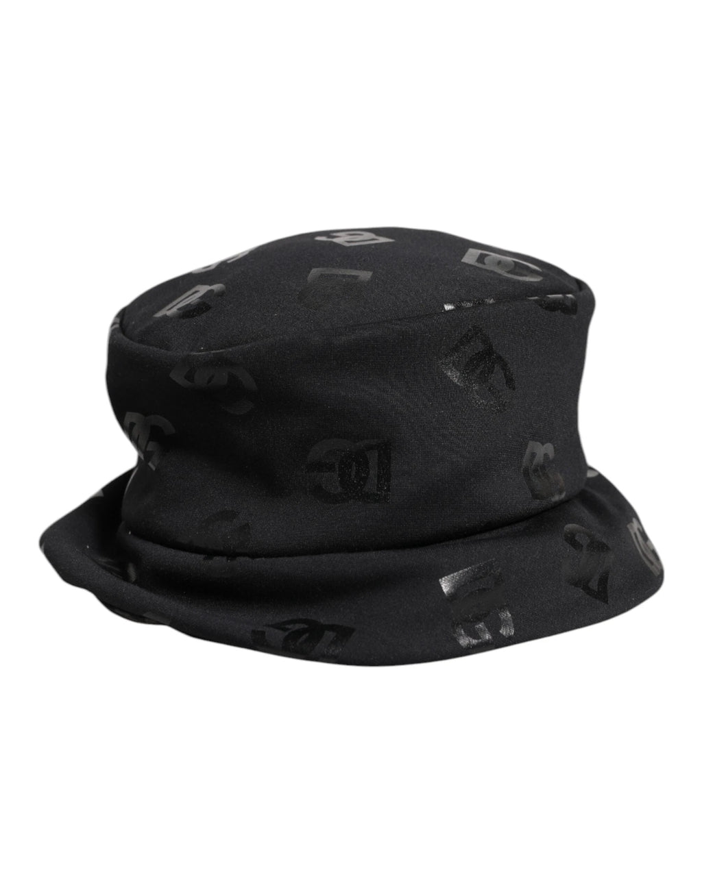 Dolce & Gabbana Black DG Monogram Polyester Jacquard Bucket Hat by Dolce & Gabbana