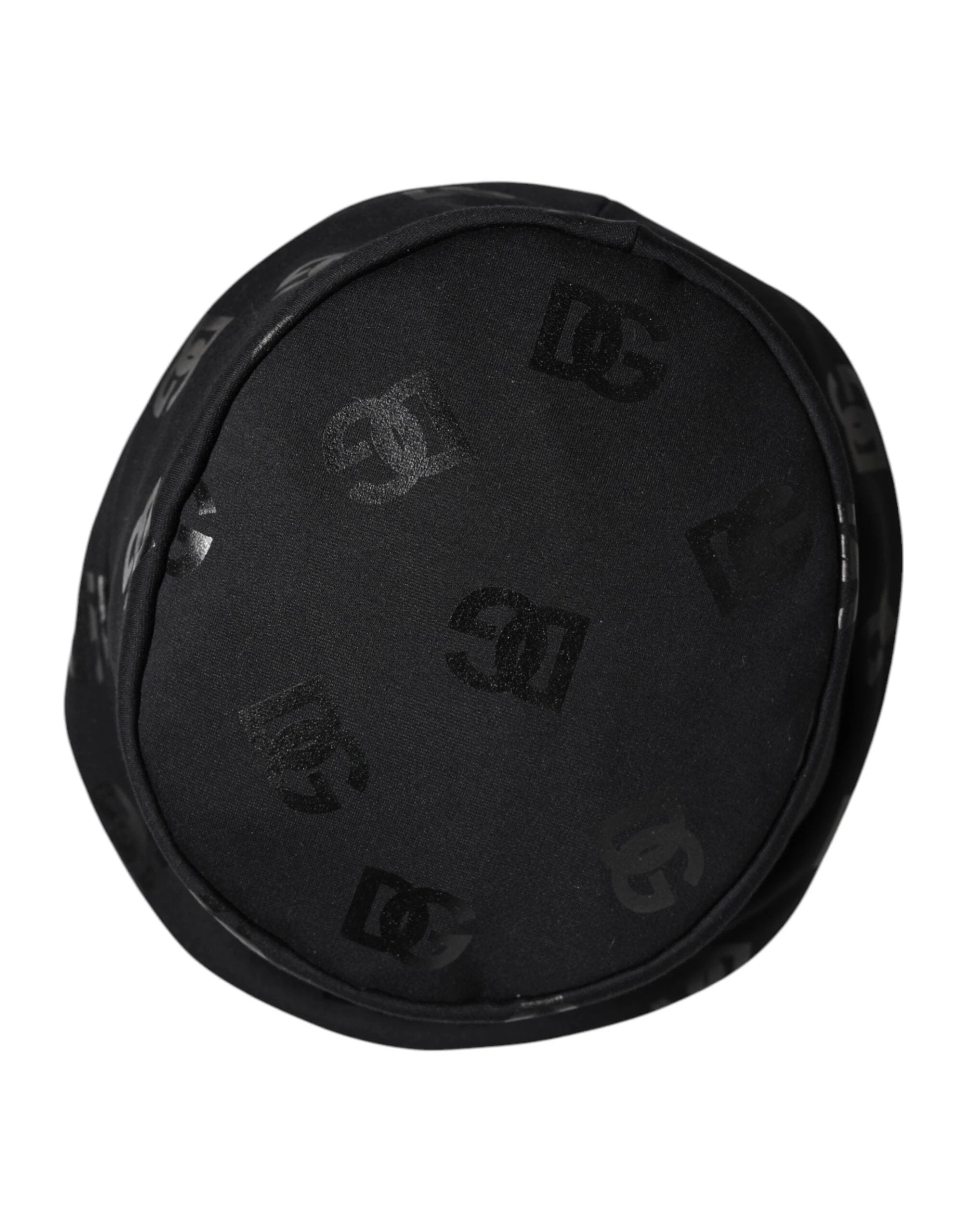 Dolce & Gabbana Black DG Monogram Polyester Jacquard Bucket Hat by Dolce & Gabbana