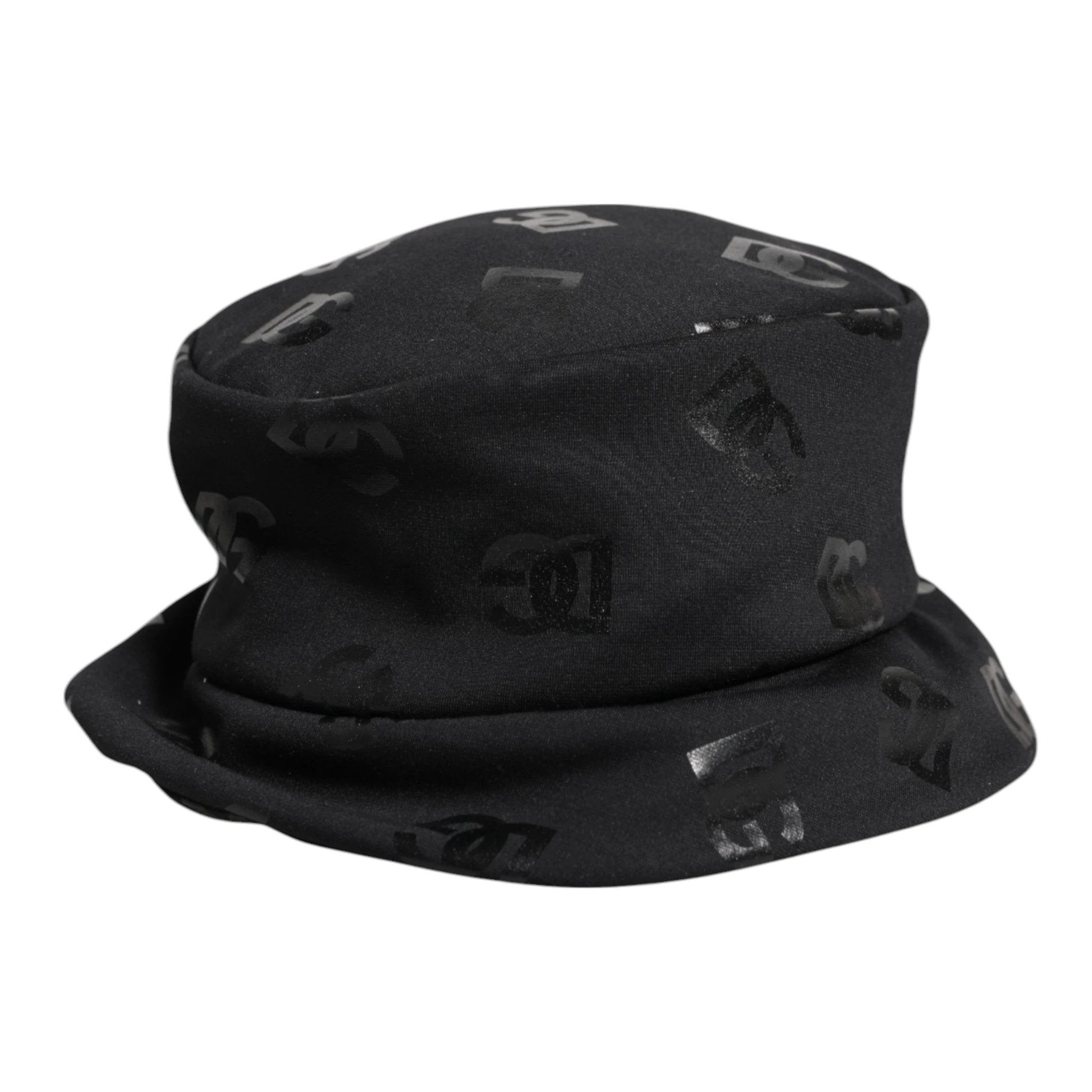 Dolce & Gabbana Black DG Monogram Polyester Jacquard Bucket Hat by Dolce & Gabbana