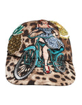 Dolce & Gabbana Brown Leopard Sequin Sicily Baseball Cap by Dolce & Gabbana