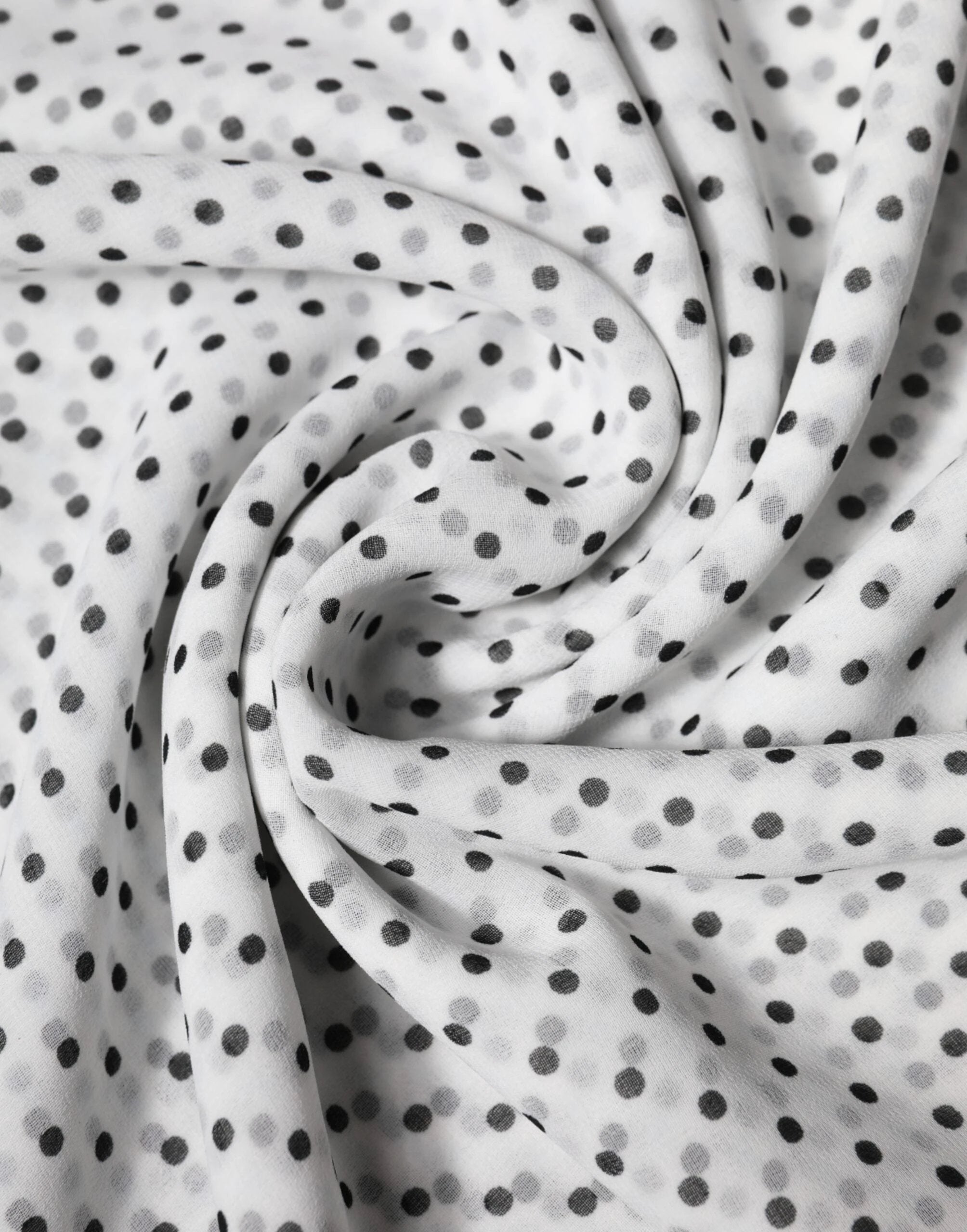 Dolce & Gabbana White Polka Dots Polyester Wrap Shawl Scarf by Dolce & Gabbana