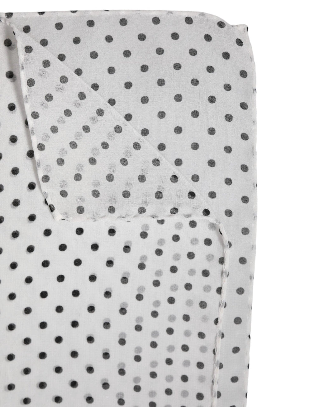 Dolce & Gabbana White Polka Dots Polyester Wrap Shawl Scarf by Dolce & Gabbana
