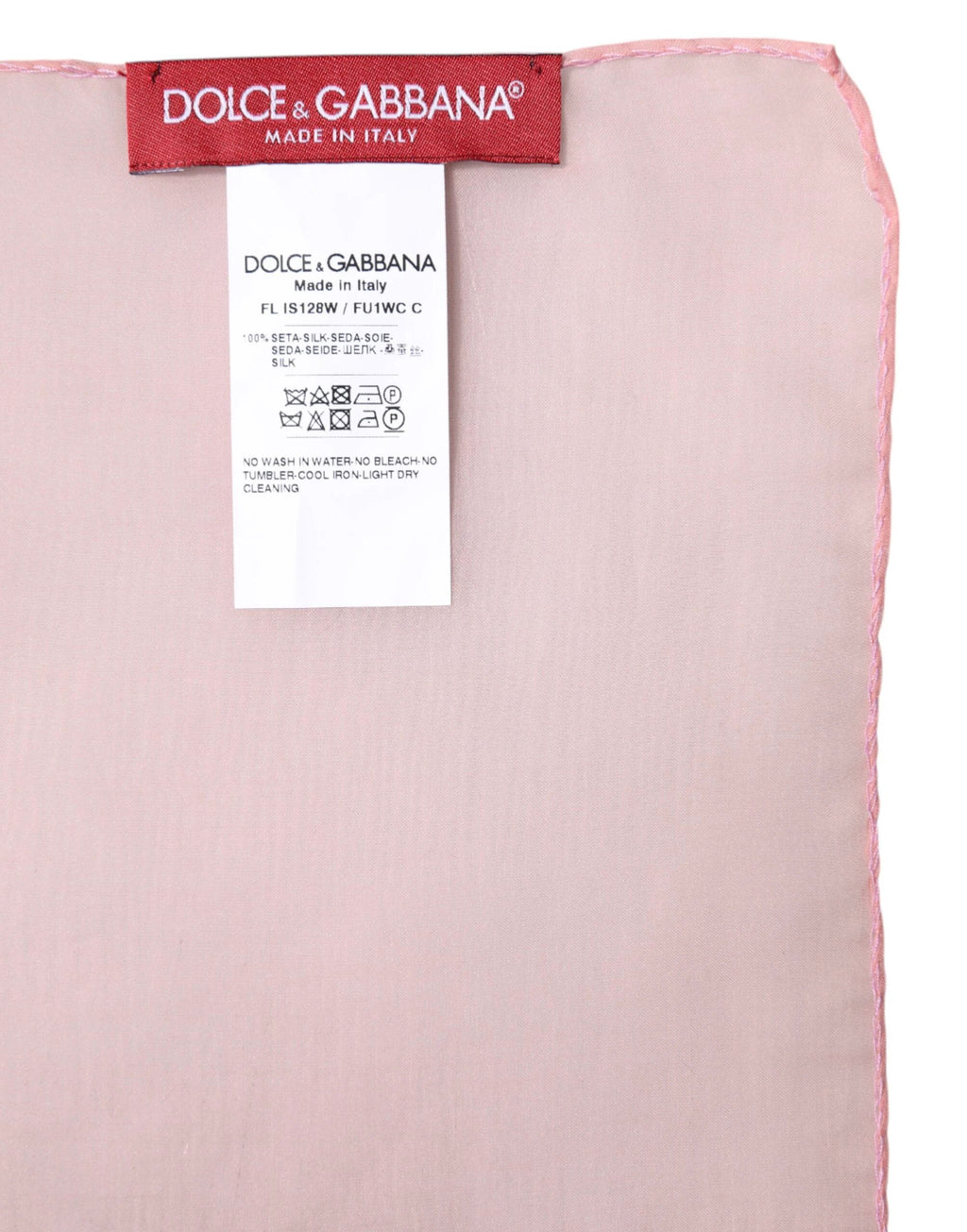 Dolce & Gabbana Pink Silk Rectangle Women Wrap Shawl Scarf by Dolce & Gabbana