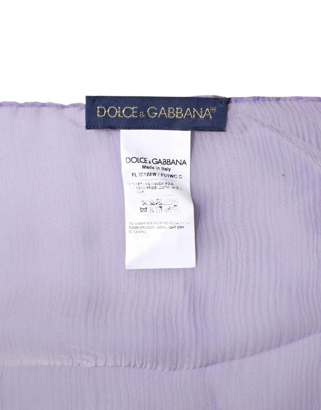 Dolce & Gabbana Purple Silk Rectangle Wrap Shawl Scarf by Dolce & Gabbana